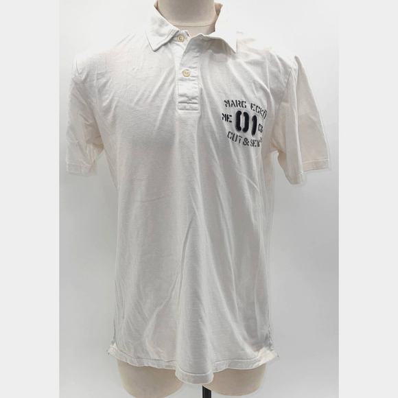 Marc Ecko White Short Sleeve Polo- L - Picture 1 of 11